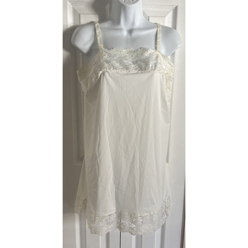 Vintage Maidenform Confection Size 34 White Lace Slip Dress ILGWU Union Made